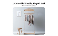 Nordic Aesthetic Star-Themed Coat Rack Child-Friendly Height Stand-Altwo-in-Singlestanding Clothes Hanger Sturdy Construction childs' Furniture Rounded Edges for Toddlers, Parents, Boutique, Nursery, Playroom, Entryway