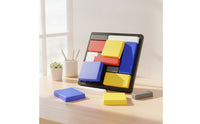 Reasoning Puzzle Game Geometric Block Puzzle Brain Training Game Interlocking Compact for Children, Classroom