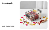 4-Compartment food container Easy to Clean 4-Compartment Storage container Stackable Design