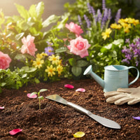 Multifunctional Double-Headed Garden Shovel Thickened Blade Stainless Steel Garden Trowel Full Tang Construction Double-Ended-End Planting Tool for Weeding, Potting