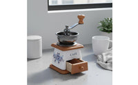 Manual Hand Crank Coffee Grinder Portable Hand Crank Bean Grinder Vintage Design Coffee Mill Sturdy Construction for Camping