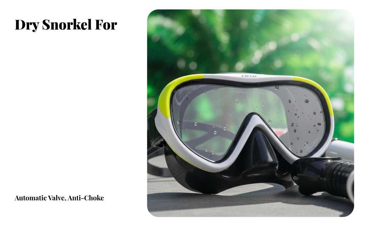 Snorkel Set Anti-Fog Diving Facepiece and Snorkel Lens Compatible Scuba Diving Facepiece Set for Adults, Snorkelers, Swimming, Beach Vacation, Pool