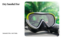 Snorkel Set Anti-Fog Diving Facepiece and Snorkel Lens Compatible Scuba Diving Facepiece Set for Adults, Snorkelers, Swimming, Beach Vacation, Pool