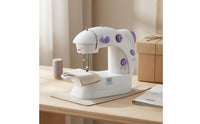 Foot Pedal Compact Electric Sewing Machine Built-in Light Mini Sewing Machine Accessories Included Home Appliance Plastic Body
