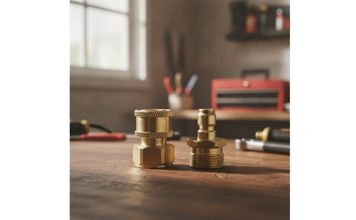 Pressure Washer Fitting Threaded Quick Connector Quick Connect and Disconnect Coupler for Car Vehicle Cleaners