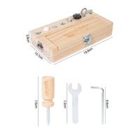 Hand-Eye Coordination Educational Tool Board Fine Movement Skills Screw Matching Toy Natural Wood Wooden Screw Board Polished Surface for Children, Toddlers, Preschool