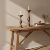 2 Pieces Candle Holders with Red Cups Vintage-Inspired Resin Candle Holders Candlesticks Sculptural Candlestick Elegant