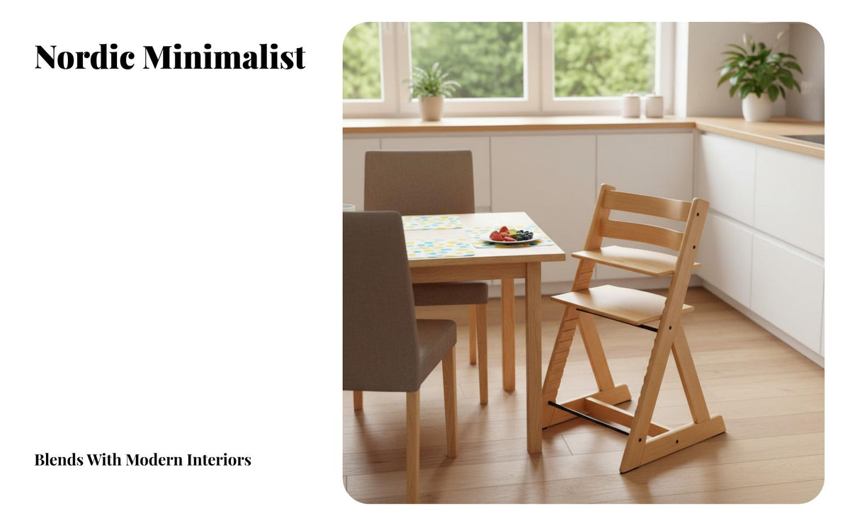 Solid Wood Adjustable Wooden High Chair Safe and Stable Wooden High Chair Ergonomic Design 5-Point Safety Harness for Toddlers, Babies 6+ Months, Mealtime, Study Room, Kitchen, Bedroom