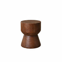 Solid Wood Tree log Stool Rustic Design Tree log Seat adaptable Side Table Multifunctional for Guesthouse Owners, Interior Decorators, Gift Givers, Living Room, Entryway, Bedroom, Balcony