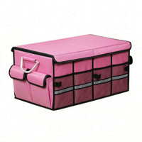 Car Trunk Organizer with Lid Large Capacity Car Trunk Organizer Portable