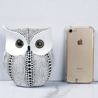 Polka Dot Owl Tree Resin Decorative Figurine - Modern Minimalist