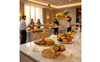 S-Shaped Fruit Stand Polished Tiered Fruit Stand Shallow Trays Table Accessory