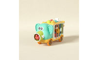 Hand-Eye Coordination Training Toddler Stacking Blocks Car Fine Movement Skills Development Elephant Pull Toy Color Recognition Educational Sensory Bin for Toddlers, Infants, Babies