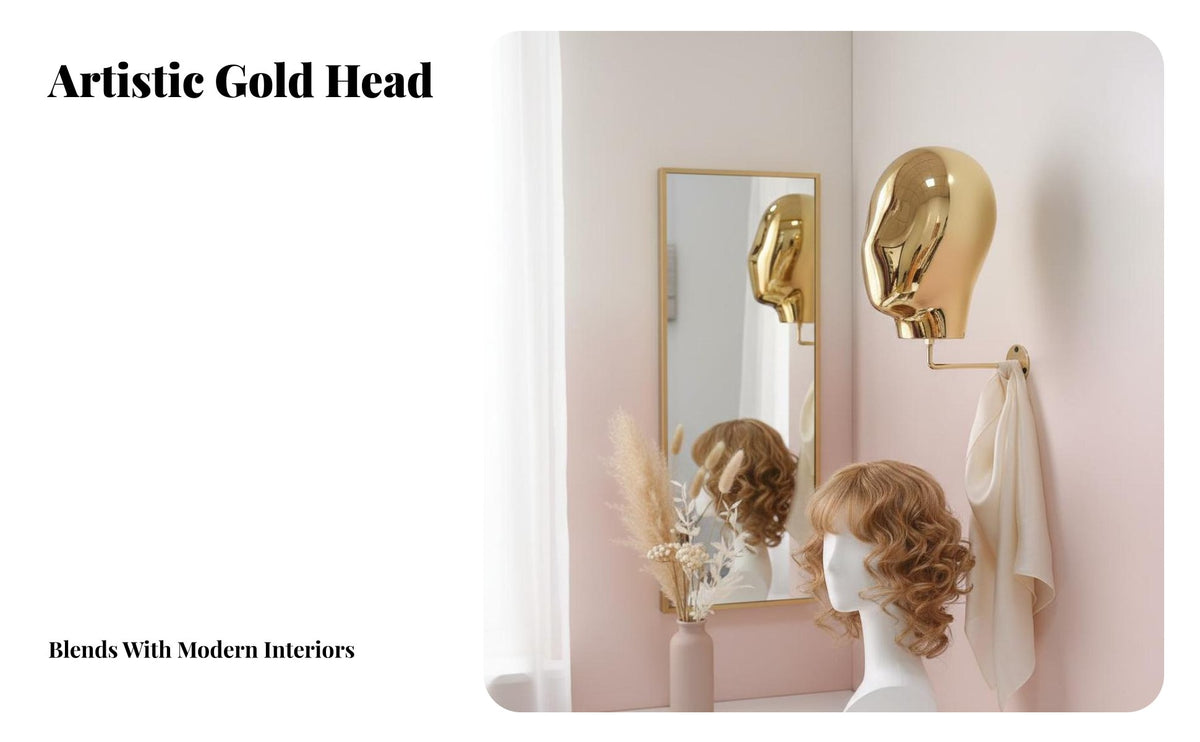 Wall Mounted Mannequin Head Versatile Wall Mount Mannequin Head Space-Saving Helmet Display Hanger for Motorcyclists, Retail Store, Closet, Garage
