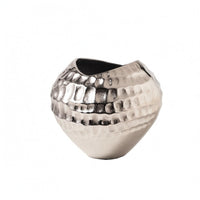 Crinkled Paper Shape Vase Hammered Texture Decorative Vase Narrow Base Home Decor for Flower Display