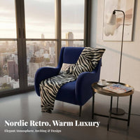 Houndstooth Armchair Nordic Design Upholstered Club Chair Retro & Look Long-Lasting Construction for Homeowners, Balcony