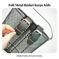 Adjustable Straps Metal Mesh Basket Buckle Fasteners Metal Wire Bike Basket