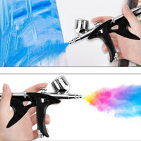Spray Pen Holder Threaded Metal Connector Airbrush Holder Spray Pen Stand Plastic Tool Rest Cutout Openings