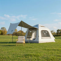 Quick-Inflate Inflatable Camping Tent with Awning Waterproof Tent with Awning Spacious Sturdy for Campers, Families, Weekend Trips