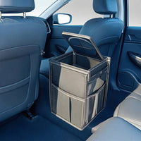 Car Trash Can with Lid Collapsible Car Trash Bin Box Multipurpose Slim for Drivers, Road Trips