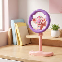 Toy Steering Wheel with Stand Pretend-Play Simulated Driving Steering Wheel Simulated Driving Toy Standing Interactive