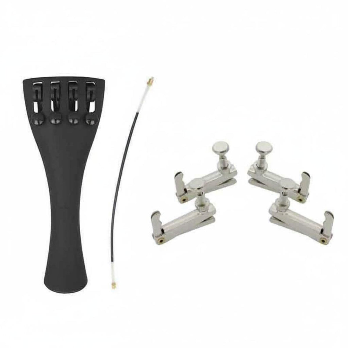 Long-Lasting Carbon Fiber Violin Tailpiece Strong Violin Tailpiece with 4 Fine Tuners Elegant Design Musical Instrument Accessory for Violinists