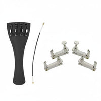Long-Lasting Carbon Fiber Violin Tailpiece Strong Violin Tailpiece with 4 Fine Tuners Elegant Design Musical Instrument Accessory for Violinists