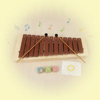 Xylophone with Mallets 13-Tone Wooden Xylophone Detachable Percussion Instrument for Beginners, Students, Music Lessons, Classroom