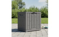 Outdoor Storage Box Resin Storage Box with Hinged Lid Sturdy Furniture for Backyard