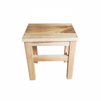 Dense Wood Square Wooden Stool Sturdy Construction Backless Square Stool Multi-Functional Small Seat Space-Saving for Adults, homeowners, Parents, Living Room, Entryway, Bedroom, Bathroom