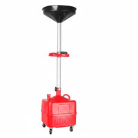 34L Oil Drain Pan Large Capacity Mobile Oil Drainage Container Deep Funnel