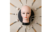 Smooth Surface Bald Female Mannequin Head Easy to Use Female Display Head Long-Lasting for Makeup Artists, Salon