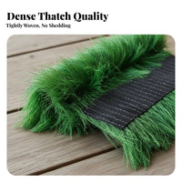 Tropical Design Artificial Thatch Roll Weather Resistant Synthetic Straw Roll Authenticistic Look Imitation Roof Covering Fire Retardant for Landscape Designers, DIY Enthusiasts, Gazebos, Resorts, Garden, Theme Parks