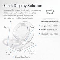 Clear Acrylic Bracelet Display Stand, Single Tier Jewelry Holder, Retail for Counter, Transparent Organizer Rack