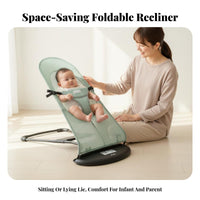Foldable Design Newborn Lounger with Toy Bar Natural Rocking Motion 3-in-1 Convertible Bouncer Adjustable Recline Baby Rocker Removable and Washable Cover for Infants, Newborns, Toddlers, Rest Time, Playtime, Living Room, Home