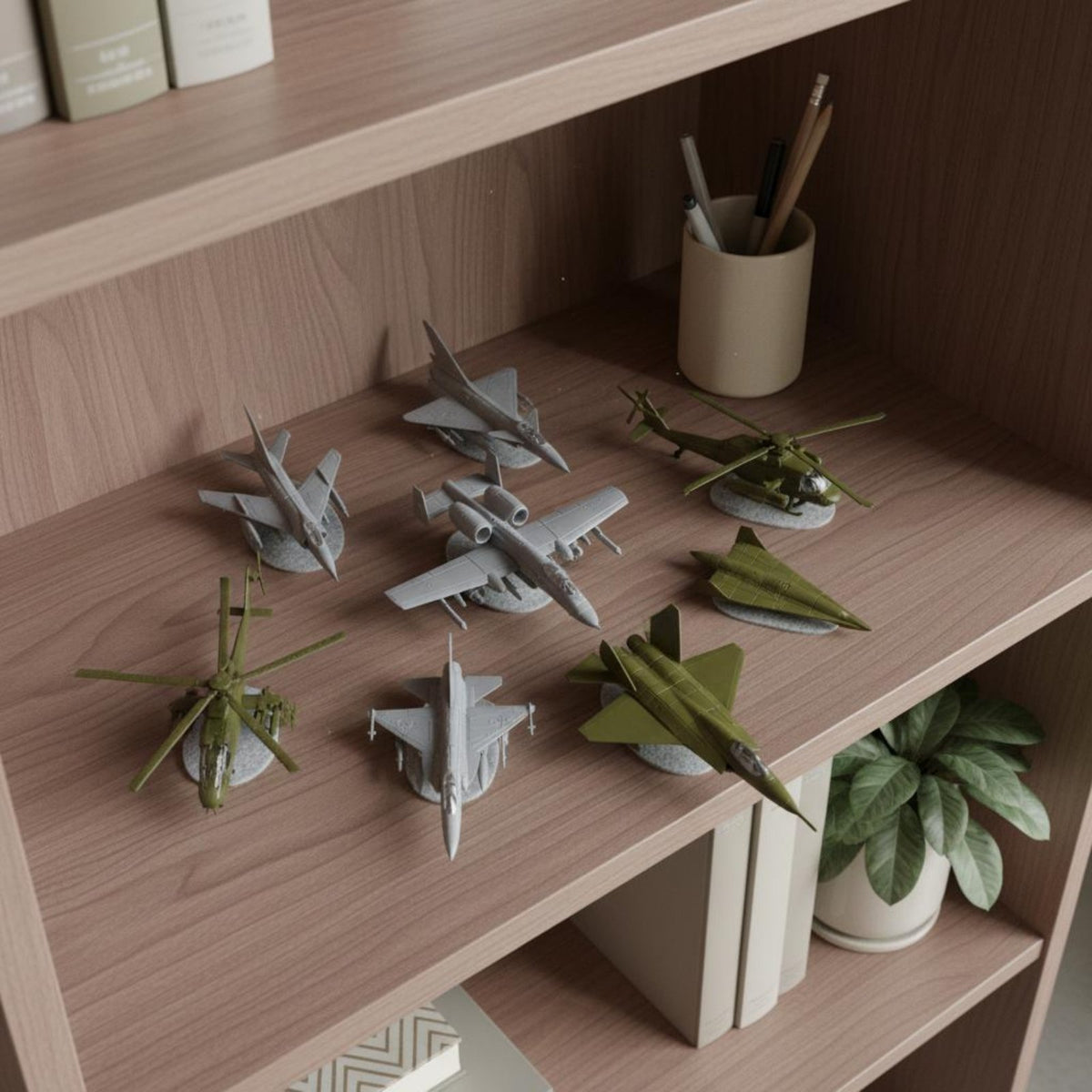 4D Fighter Jet Assembly Model No Glue Required for Display Case, Collectors