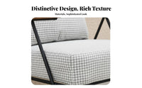 Wrought Iron Armchair Wabi-Sabi Aesthetic Highrear Armchair Retro Design Easy Assembly for Guests, Reception Area