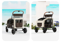 Large Foldable Pet Stroller for Medium and Large Dogs, Outdoor Use, Senior Dog Cart