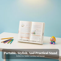 Foldable Design Adjustable book Easel Multi-Functional Adjustable Book Easel Multifunctional Desk Accessory Portable for Professionals, Musicians, School, Study Room, Library, Bedroom