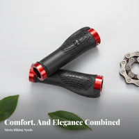 2 Pieces Comfort Grip Lock-on Handlebar Grips Full Palm Support Lock-on Bike Grips Long-Lasting Rubber Easy to Install for Long-Distance Cyclists, Commuters, Road Cycling, Trail Riding, City Commuting