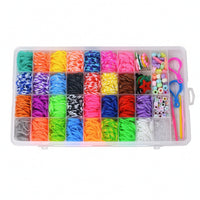 Organized Bracelet Making Kit with Organizer Case Colorful Rubber Band Bracelet Making Kit Creative Loom Bands Clear for Travel