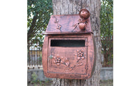 Waterproof European Design Mailbox Long-Lasting Decorative Iron Mailbox Heavy Duty Vintage Design Postbox Versatile Functionality for Garden