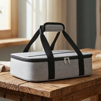 Casserole Carrier Thermal Insulated Food Carrier Hot and Cold Insulated Carry Bag with Padded Handle for Caterers, Potlucks, Picnics, Tailgating