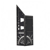 Aluminum Alloy 90 Degree Square Ruler Etched Scale 45 Degree Ruler Multifunction Layout Tool Slotted Cutouts for Drawing Work