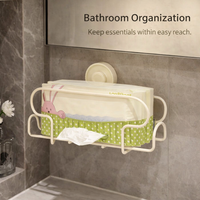 Sink Wet Wipe Holder for Bathroom & Kitchen Countertop, Easy Install Suction Cup Design for Students, Versatile Iron Big Wipes Box for Van