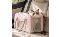 Pet Carrier Bag Quilted Soft-Sided Pet Carrier Breathable Cat Travel Bag for Small Dogs, Young Dogs