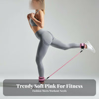 Elastic Bands with Ankle Straps Snap-Resistant Safety Design Ankle Elastic Bands Glute Kickback Exercise Aid for Beginners, Gym
