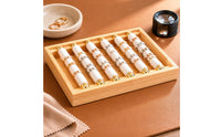 Cloth-Covered-Wrapped Band Holder Display Tray Cylindrical Wooden Band Holder Tray uncoveredFrame Natural Wood Finish