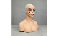 Hairpiece Display Head Semi-Matte Finish Pin Insertable Mannequin Head Stable Base Hat Display Stand Prop for Show