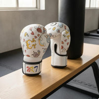 Kids Boxing Gloves Hook and Loop Closure Padded Boxing Gloves Sports Gear Logo Emblem Wrist Support